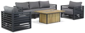 Stoel en Bank Loungeset 5 personen Aluminium Grijs  Santika Furniture Santika Jaya