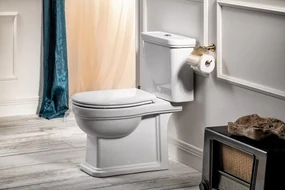 Sapho Diamond toiletrolhouder met klep brons