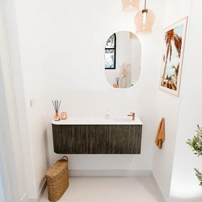 Mondiaz Joya 110cm toiletmeubel ronding links shadow met wastafel faye rechts 1 kraangat talc