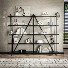 Grote Plankenkast Industrieel Metaal - 220x35x181cm.