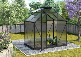 Vitavia Triton serre - 2,6m² - met 6 mm polycarbonaat - Zwart