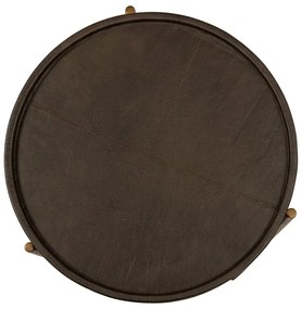 Richmond Interiors Zillon Bijzettafel Bruin Leder - 45 X 45cm.