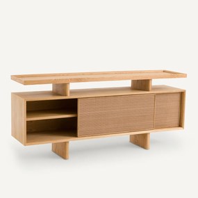 Eiken fineer en leren buffetkast, Propono