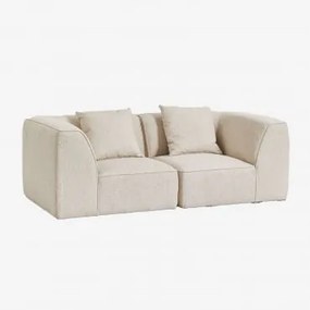 2-delige Modulaire Bank Gestoffeerd Cardea Bouclé Crèmebeige - Sklum