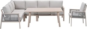 Garden Impressions San Capri lounge dining set 6-delig links incl stoel - light oak look
