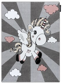 Tapijt PETIT UNICORN EENHOORN  grijskleuring