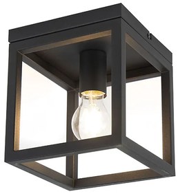 Smart industriële plafondlamp zwart incl. wifi A60 - Cage Industriele / Industrie / Industrial, Design, Modern E27 vierkant Binnenverlichting Lamp