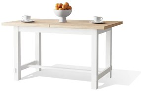 RANDAL Sonoma Eik / Wit, RETRO UITSCHUIFBARE TAFEL