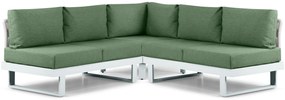 Hoek loungeset 5 personen Aluminium Wit Lifestyle Garden Furniture Lorenzo