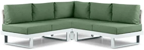 Hoek loungeset 5 personen Aluminium Wit  Lifestyle Garden Furniture Lorenzo