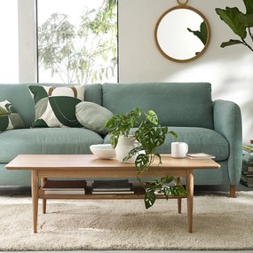 Salontafel met dubbel tafelblad in essenhout, Lussan