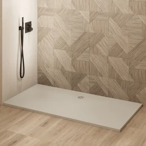 Saniclear Modo douchebak 170x80cm met stone finish cream