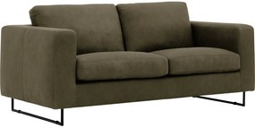 Goossens Excellent Bank Jovani groen, leer, 2,5-zits, urban industrieel