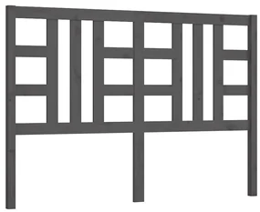 vidaXL Hoofdbord 166x4x100 cm massief grenenhout grijs