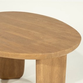 Hoge 3-poot Salontafel Eiken - 65 X 56cm.