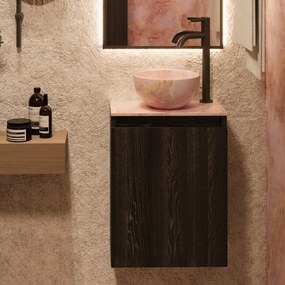 Fontana Pink Onyx Micro Marble toiletmeubel 40cm kasteel bruin