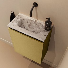 Mondiaz Ture DLux toiletmeubel 40cm oro met wastafel glace midden zonder kraangat