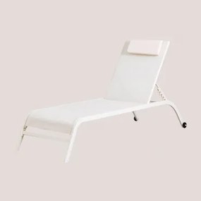 Verstelbare Ligstoel Met Kussen Therys Gardenia Wit - Sklum