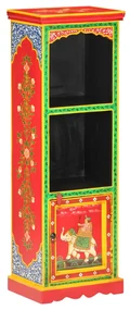 vidaXL Hoge kast handgeschilderd 40x30x120 cm massief mangohout