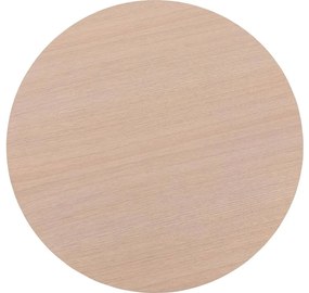 Goossens Salontafel Bo rond, hout eiken wit, modern design, 80 x 31 x 80 cm