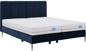 Goossens Boxspring Ease Solid Incl. Matras, Vlak 180 x 210 cm (=2x 90 x 210 cm) met hoofdbord + 2x matras shapes 1