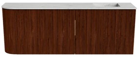 Mondiaz Joya DLux 110cm toiletmeubel ronding links ruby met wastafel faye rechts zonder kraangat opalo
