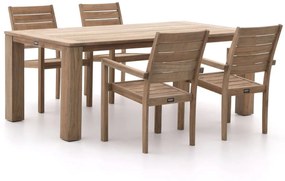 ROUGH-S/ROUGH-X 200cm dining tuinset 5-delig stapelbaar