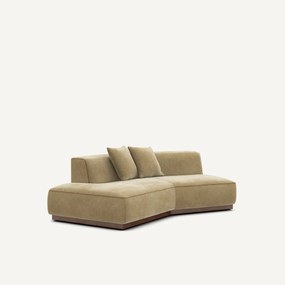 Halve bank links in stonewashed fluweel, JACOPO