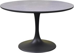 Flair dining tuintafel rond 120 cm antraciet keramiek