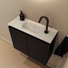 Mondiaz Ture DLux toiletmeubel 60cm urban met wastafel opalo midden met kraangat