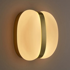 Wandlamp in messing en opaline glas, Sitira