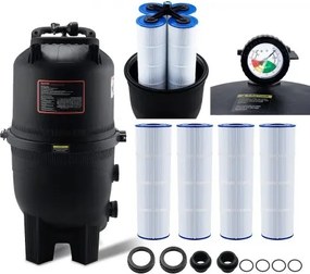 VEVOR Cartridge Pool Filter, 49 m² filteroppervlak, In-Ground Pool Filter, Bovengronds Zwembadfiltratiesysteem met verbeterd filter en lekvrij, voor hot tubs, spa's en opblaasbare zwembaden