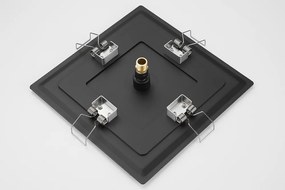 Saniclear Cube inbouw regendouche met inbouw douchekop 30x30cm zwart mat