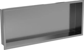 Mexen X-Wall-R ingebouwde plank met flens 75 x 30 cm, gun grijs geborsteld - 19E0753010
