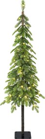 Colwood Wrapped verlichte kunstkerstboom - 120 cm - Groen - Diameter 20 cm - 444 tips - 60 ledlampjes (warm wit)