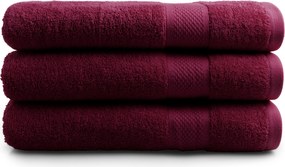 Handdoek Hotel Collectie - 70x140 - 3 stuks - bordeaux rood