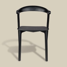 Zuiver Northwood Black Houten Eetkamerstoel Zwart Minimalistisch