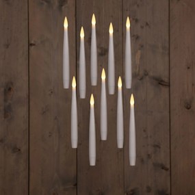 Anna's Collection - zwevende ledkaarsen - 10 stuks - H15 cm - wit - met timer