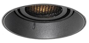 Set van 6 Moderne inbouwspot zwart GU10 rond trimless - Oneon Honey