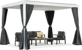 Lagos Premium 3x4 Garden Point vrijstaande terraspergola wit en antraciet