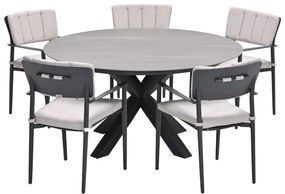 Garden Impressions Dane tuinset 6-delig - Duuk tuintafel Ø150 cm