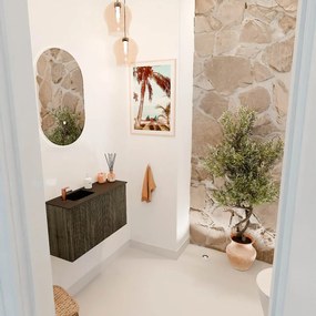 Mondiaz Joya 70cm toiletmeubel shadow met wastafel faye links 1 kraangat urban