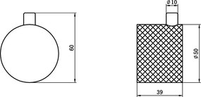 Saniclear Talpa Curved omstelknop voor inbouw thermostaatkranen (SK21224 en SK79841)