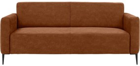 Goossens Key West cognac, micro leer, 3-zits, modern design