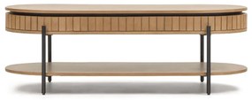 Kave Home Licia Salontafel Met Lade Massief Acacia Hout - 65 X 130cm.