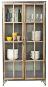 Kare Design Kontor Vitrinekast Industrieel Staal - 97x39x187cm.