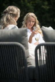 4 Seasons Outdoor Santander hoekbank XL met Gabor loungetafels SALE  Loungeset    zwart weerbestendig