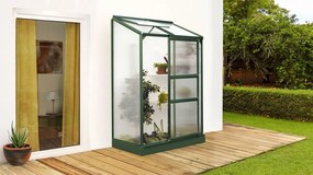 Vitavia Ida muurserre - 0,9m² - met 4 mm polycarbonaat - Donkergroen
