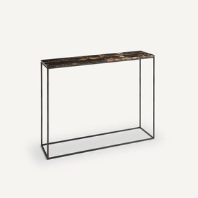 Wandtafel amber marmer/staal L90 cm, Ambrette