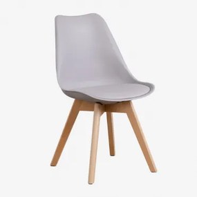 Set Van 4 Nordic Eetkamerstoelen Grijs – Koel - Sklum